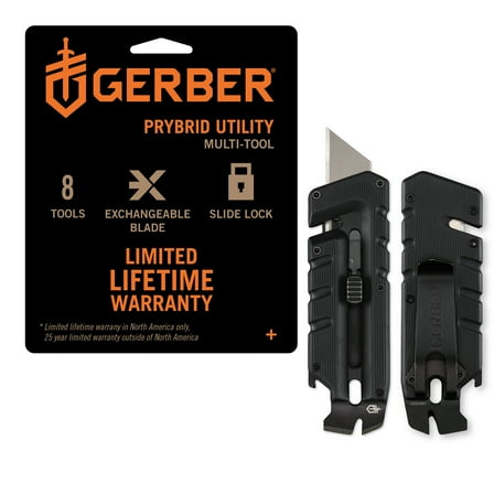 Gerber Prybrid Multitool, Stainless Steel, Black