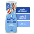 thumbnail image 1 of Gerber Snacks for Baby Grain & Grow Puffs, Apple Cinnamon, 1.48 oz Canister, 1 of 16