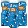thumbnail image 1 of Gerber Snacks for Baby Grain & Grow Puffs, Blueberry, 1.48 oz (Pack of 3), 1 of 9