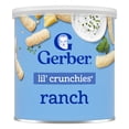 thumbnail image 1 of (6 pack) Gerber Snacks for Baby Lil Crunchies Ranch Puffs, 1.48 oz Canister (6 Pack), 1 of 10