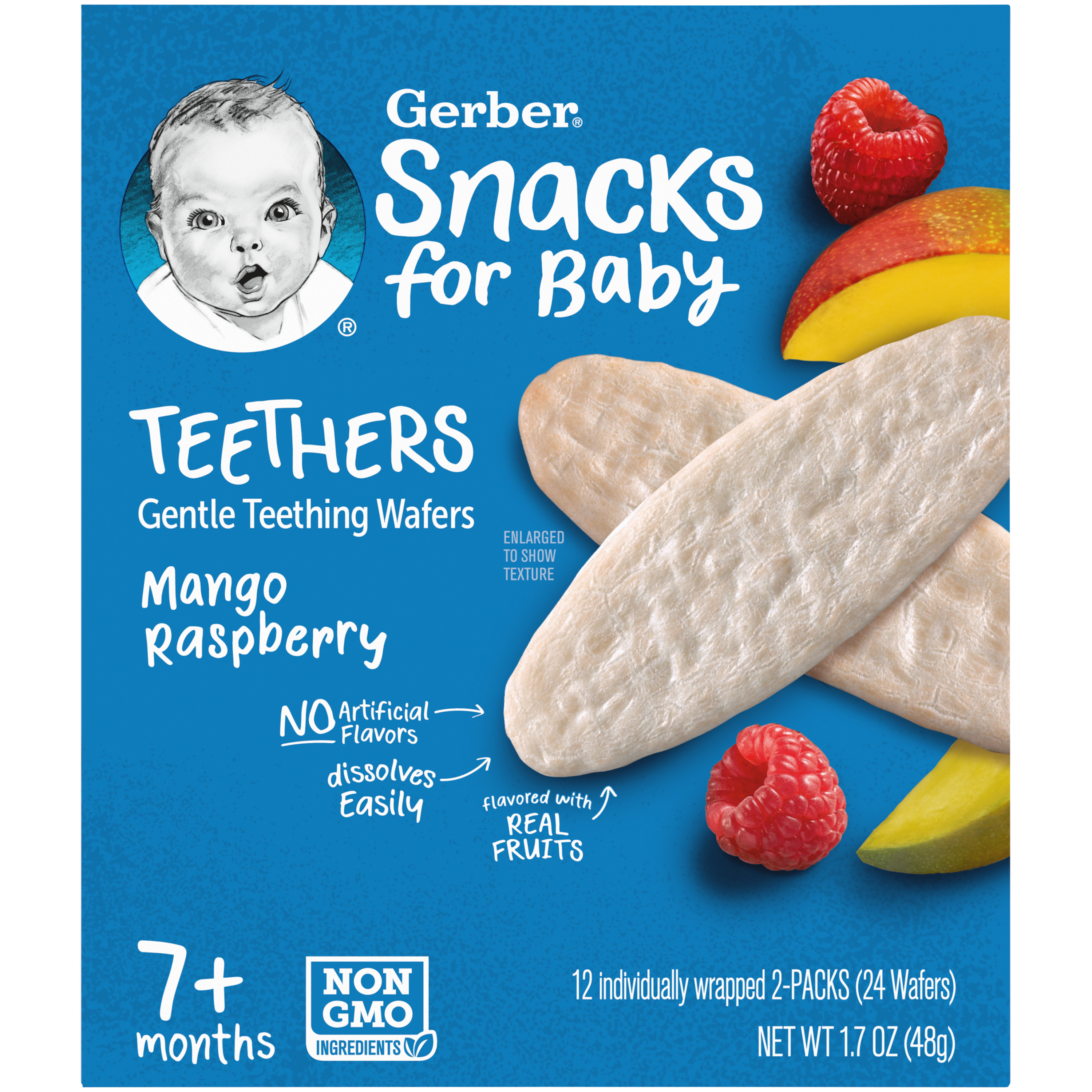 Gerber Snacks for Baby Teethers, Strawberry Apple Spinach, 1.7 oz Box