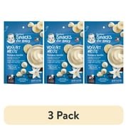 (3 pack) Gerber Snacks for Baby Yogurt Melts Banana Vanilla Freeze Dried Yogurt, 1 oz Bag