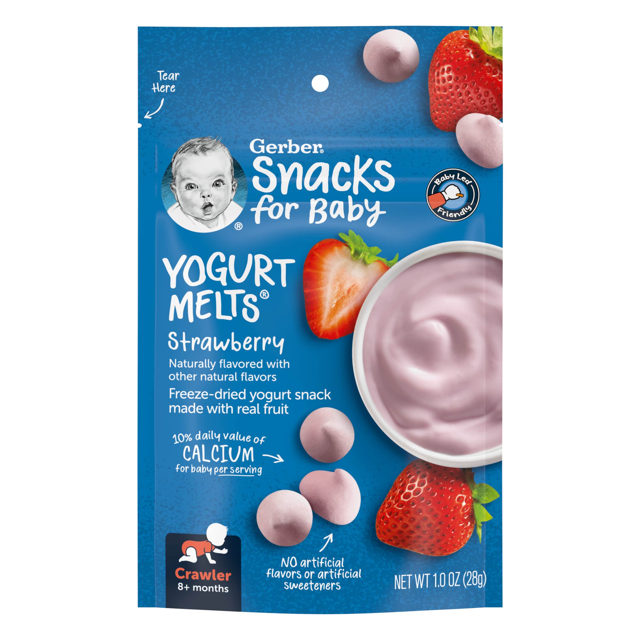 Gerber Snacks for Baby Yogurt Melts, Strawberry, 1 oz 1 oz - image 1 of 8