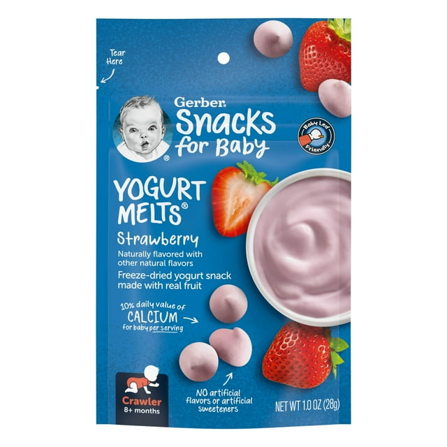 Gerber Snacks for Baby Yogurt Melts, Strawberry, 1 oz 1 oz