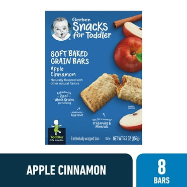 Gerber Soft Baked Grain Bars, Cinnamon, 0.68 oz Box