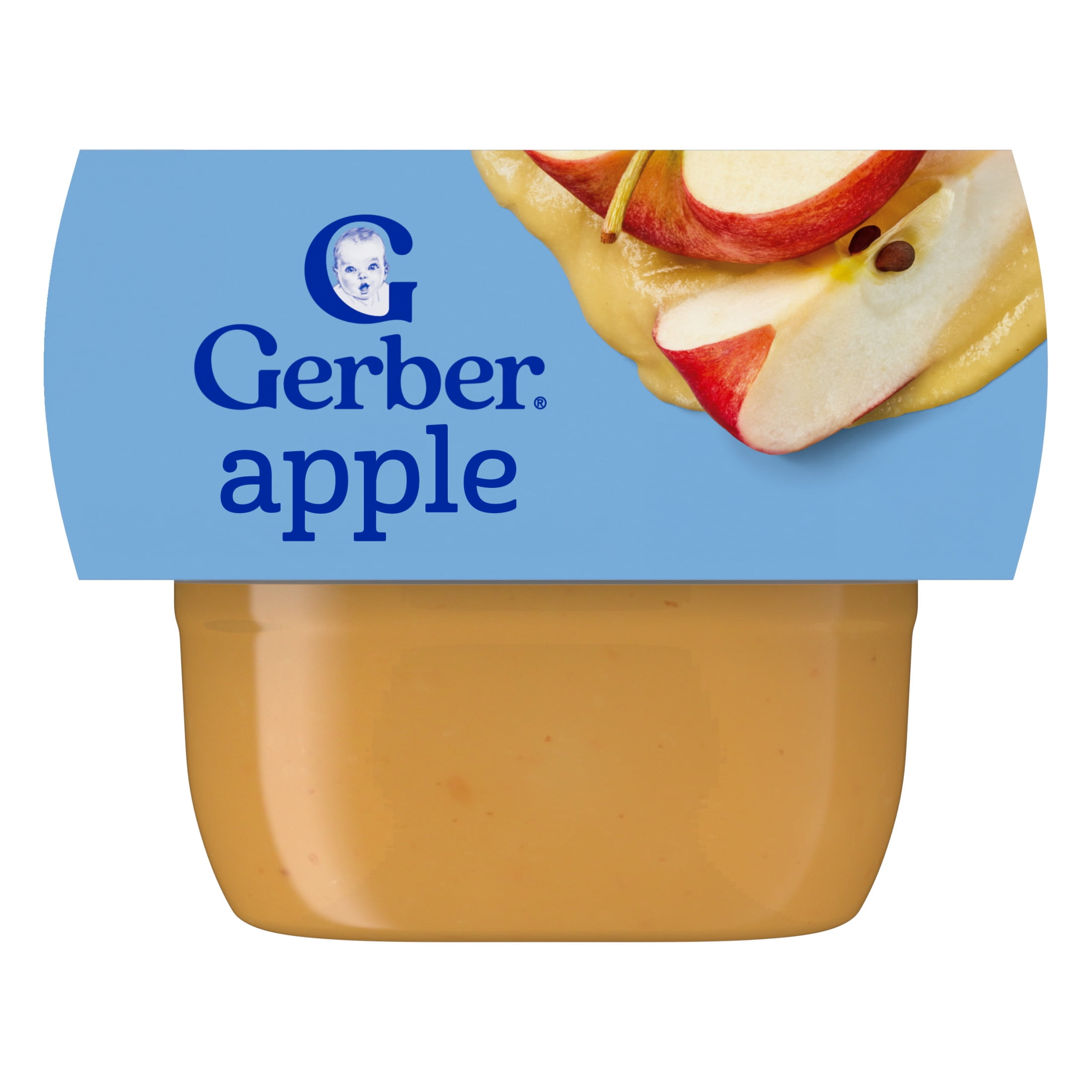 Gerber 1st Foods Baby Food, Apple Puree, Clean Label Project, 2 oz Tubs (2 Pack)