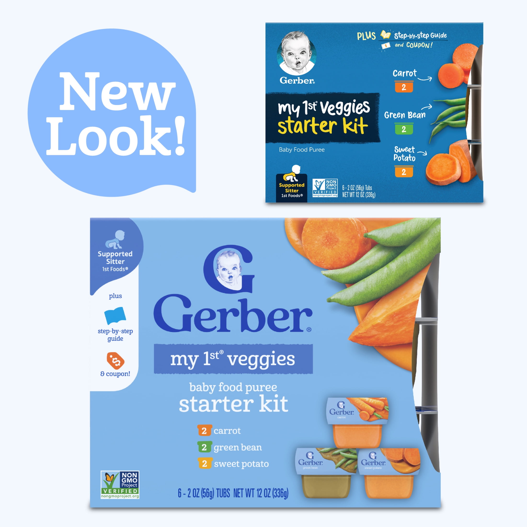 Gerber Stage 1 My 1st Veggies Baby Food Starter Kit