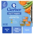 thumbnail image 1 of Gerber My 1st Veggies Starter Kit, Baby Food Puree, 2 oz Tubs, Variety (6 Pack), 1 of 15