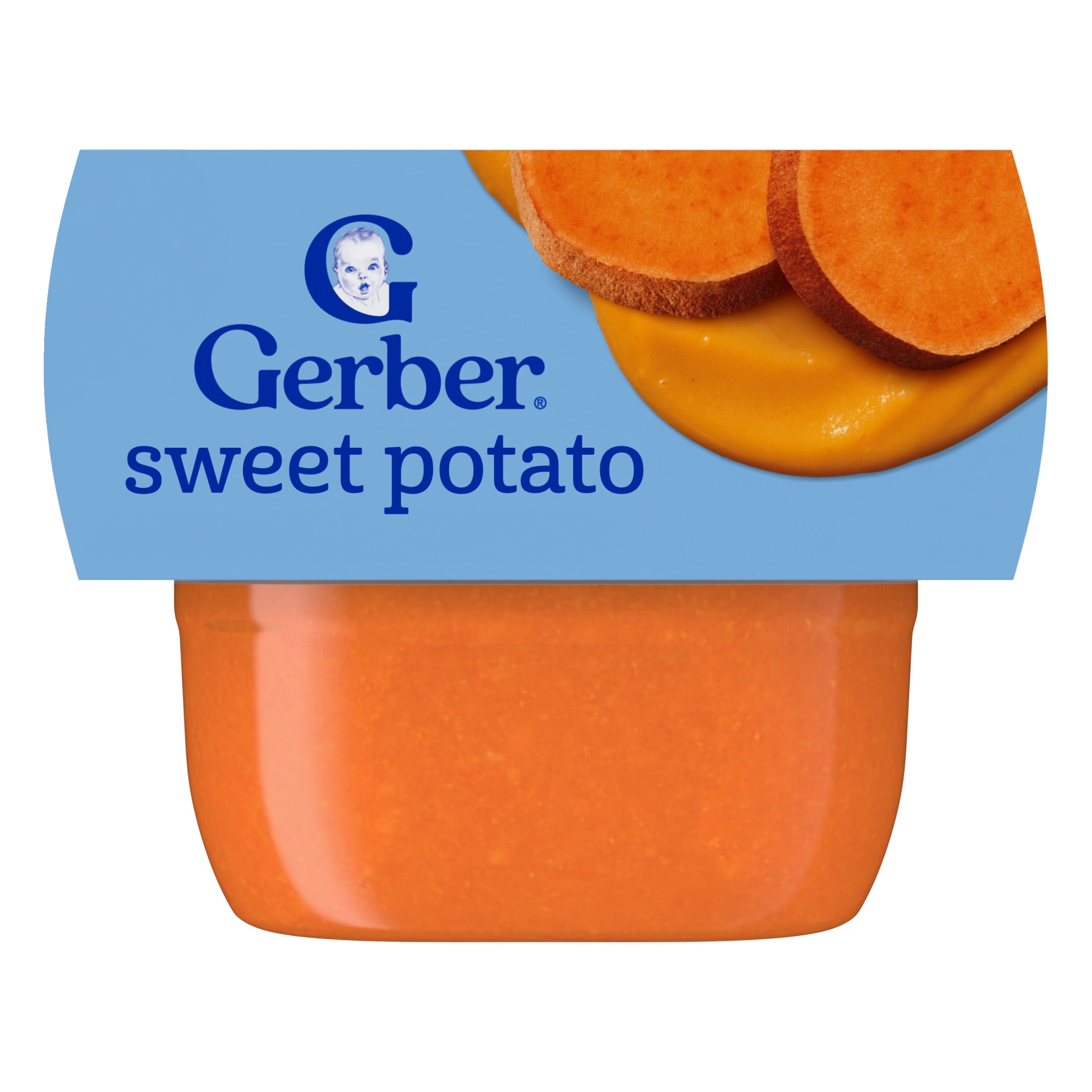 Gerber 1st Foods Natural for Baby Baby Food, Sweet Potato 2 oz Tubs (16 Pack)