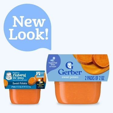 Gerber 1st Foods Baby Food, Sweet Potato Puree, Clean Label Project, 2 oz Tubs (2 Pack)