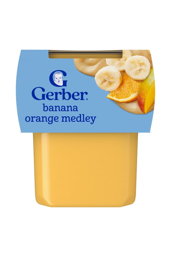 2nd Foods Baby Food, Banana Orange Medley, 4 oz Tubs (2 Pack)