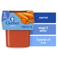 thumbnail image 1 of Gerber Stage 2 Baby Food, Carrot Puree Tubs, Baby Puree, 2PK 8 oz, 1 of 16