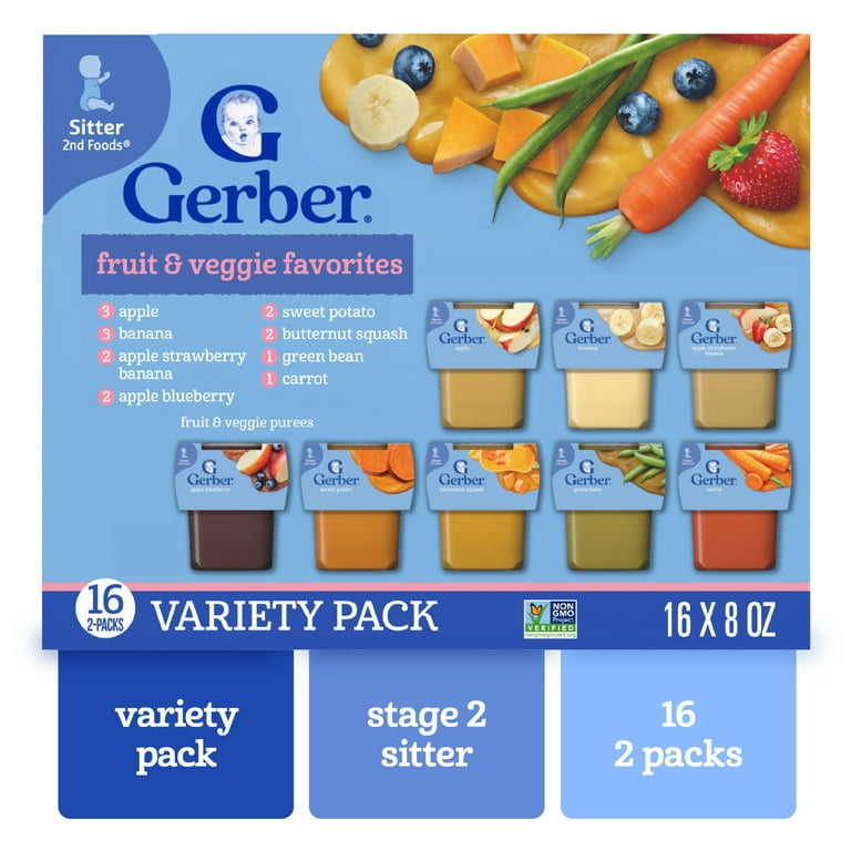 Gerber 2nd Foods Natural for Baby Fruit Veggie Favorites