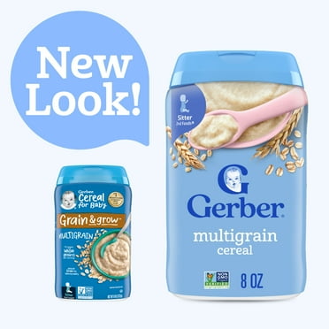 Gerber Stage 2 Baby Food, Multigrain Cereal, Whole Grains, Baby Cereal 8 oz