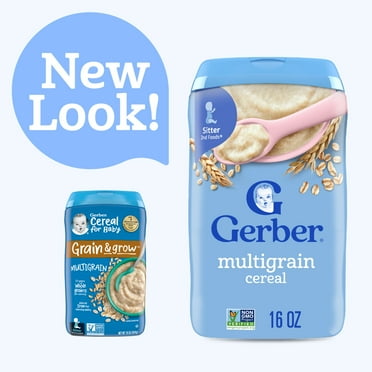 Gerber Stage 2 Baby Food, Multigrain Cereal, Whole Grains, Baby Cereal 16 oz