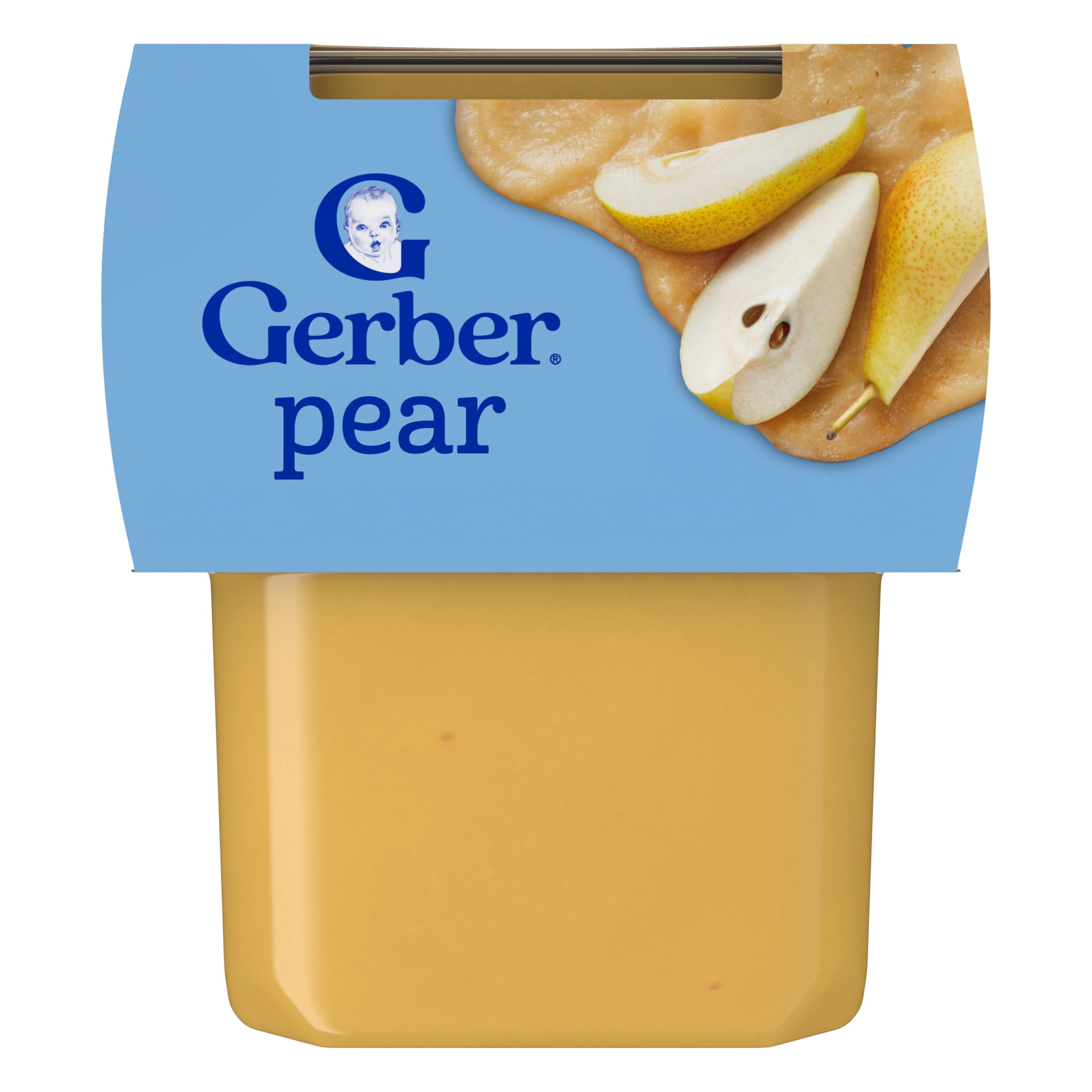 Gerber 2nd Foods Natural for Baby Baby Food, Pear, 4 oz Tubs (16 Pack)