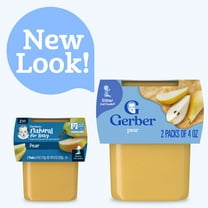 Gerber Stage 2 Baby Food, Pear Puree Tub, Baby Puree, 2PK 8 oz