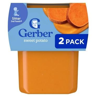 Gerber Stage 2 Baby Food, Sweet Potato Puree Tubs, Baby Puree, 2PK 8 oz
