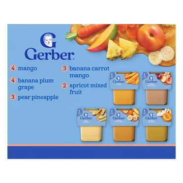 Gerber 2nd Foods Baby Food, Tropical Adventure Variety Pack, 2 oz Tubs (32 Pack)