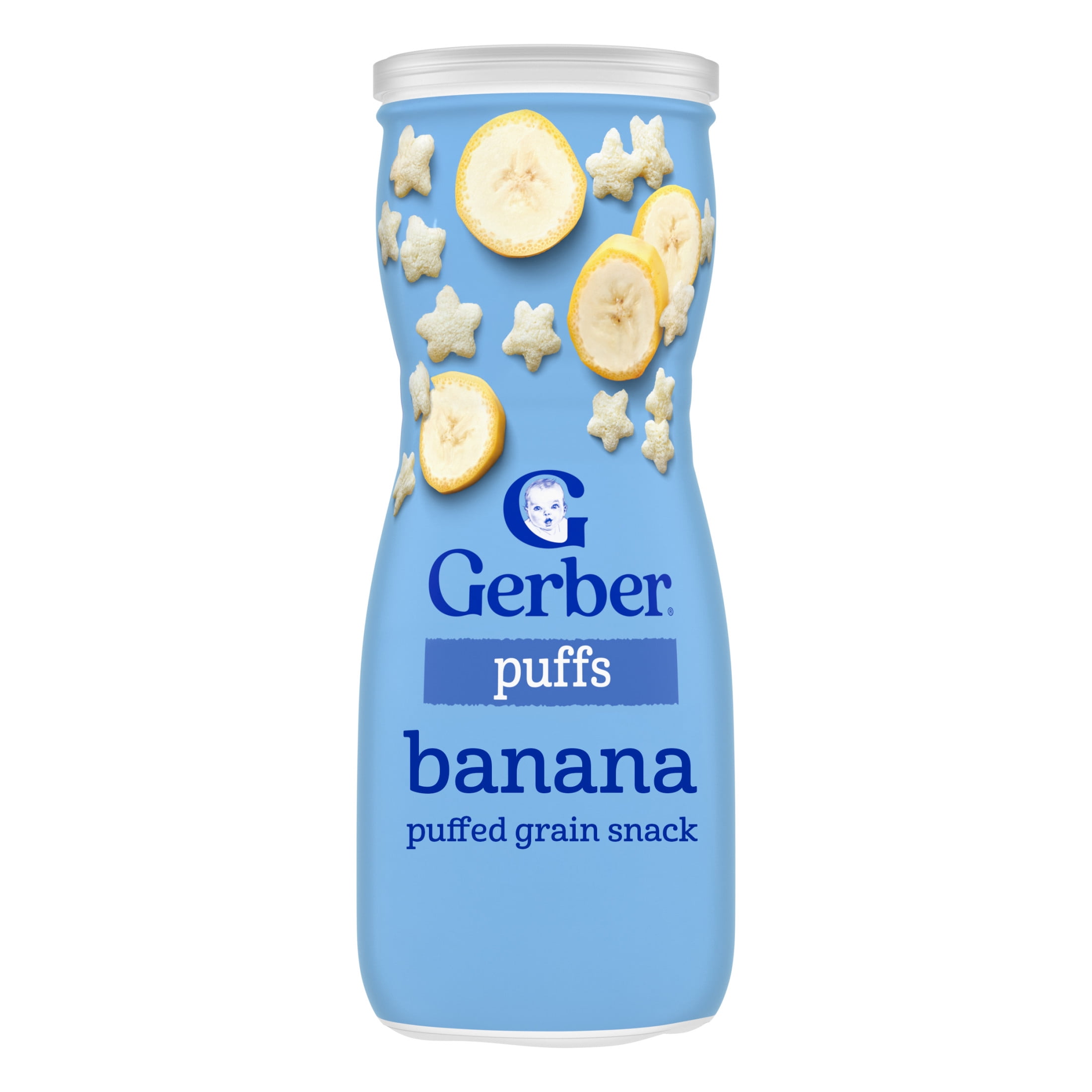 Gerber Stage 3 Toddler Snacks, Banana Puffs, Puffed Grain Snack, 8+ Months