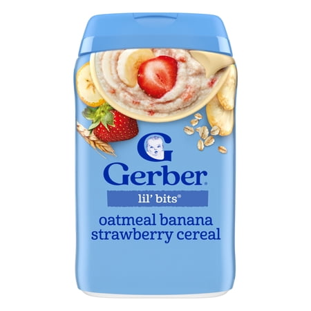 Gerber Stage 3 Baby Food, Oatmeal Banana Strawberry Cereal, Baby Oatmeal Cereal 8 oz