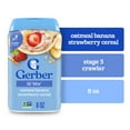 thumbnail interactive-video image 1 of Gerber Stage 3 Baby Food, Oatmeal Banana Strawberry Cereal, Baby Oatmeal Cereal 8 oz, 1 of 16