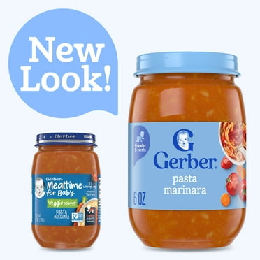 Gerber 3rd Foods Mealtime for Baby Veggie Power Baby Food, Pasta Marinara, 6 oz Jar