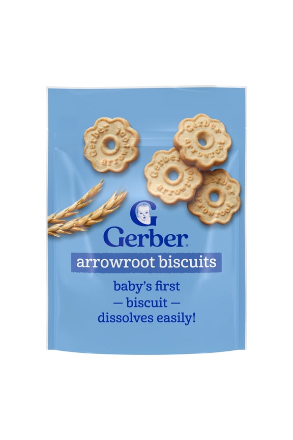 Baby Snacks Biscuits, Arrowroot, 5.5 oz Bag