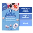 thumbnail image 1 of Gerber Snacks for Baby Yogurt Melts, Strawberry & Mixed Berry Variety Pack, 1 oz Bag, 4 count, 1 of 15