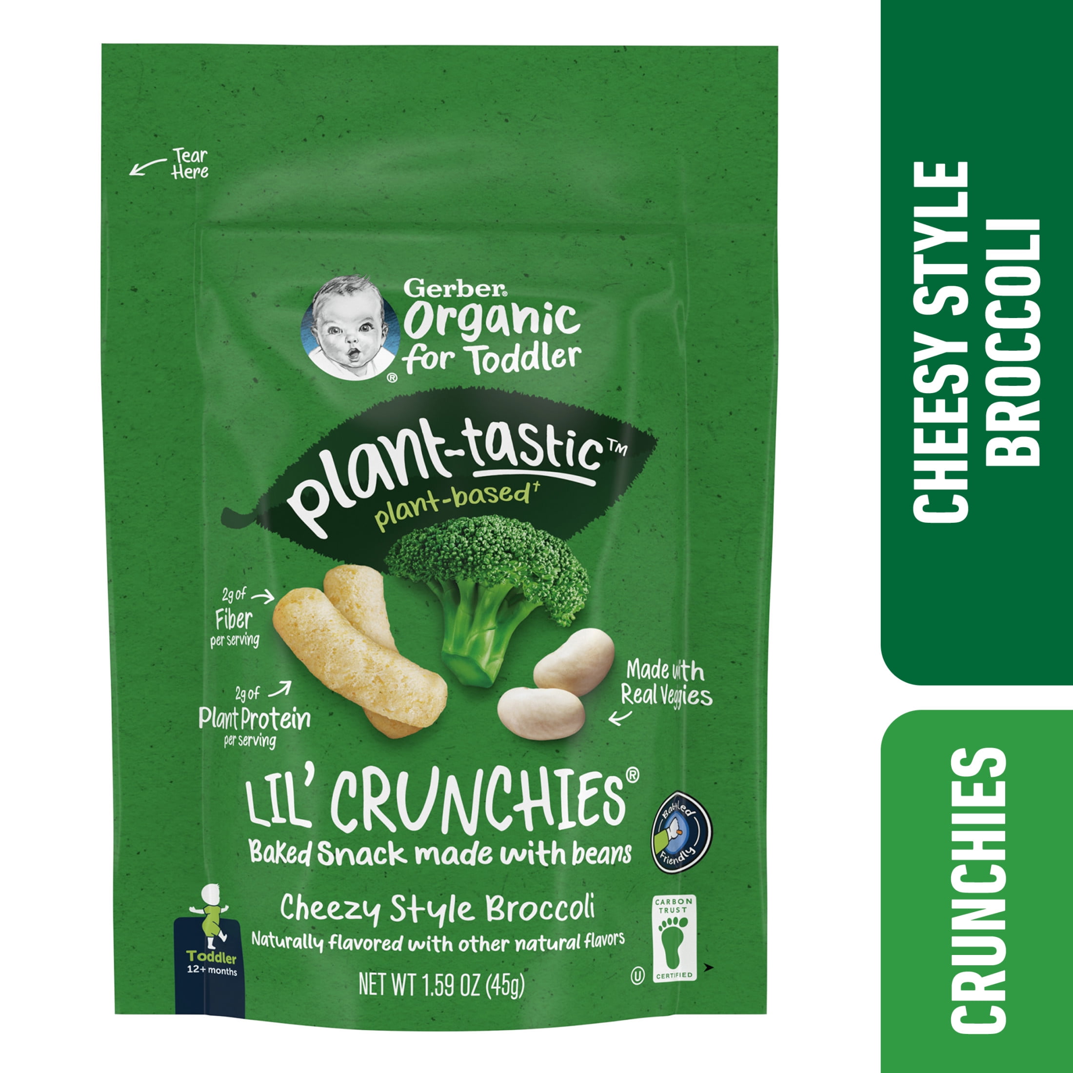 Gerber Toddler Baby Food Snacks, Cheezy Style Broccoli Baby Snacks, 1.59 Ounce 1.59 oz