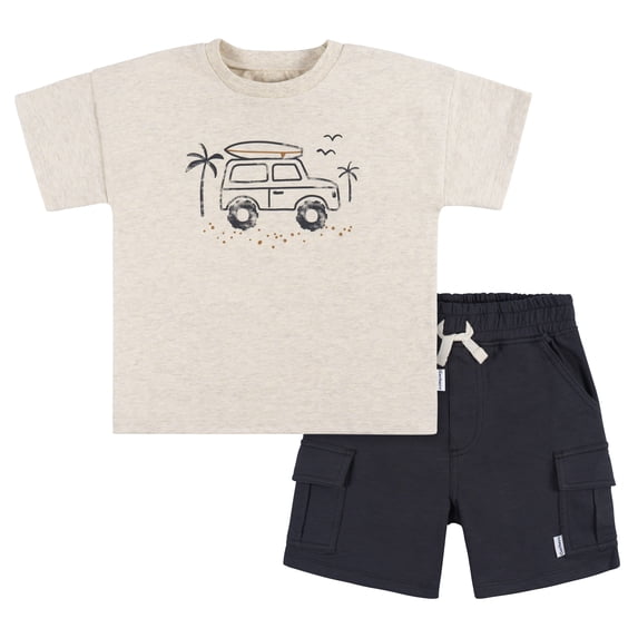 Gerber Toddler Boy T-Shirt and Shorts Set, 2 Piece, Sizes 2T-5T