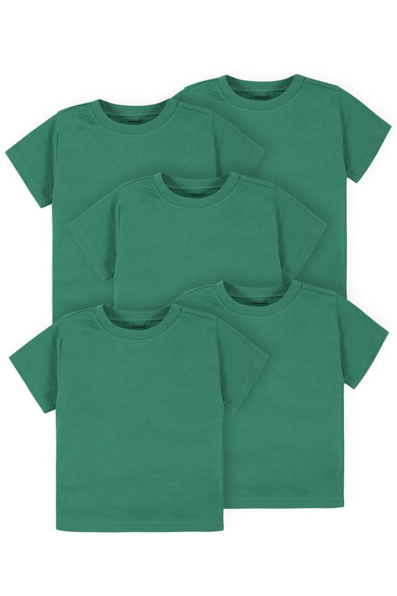 Baby & Toddler Boy or Girl Gender Neutral 5-Pack Short Sleeve Tee