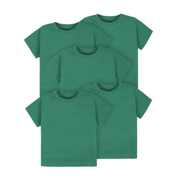 Gerber Toddler Boy or Girl Gender Neutral 5-Pack Short Sleeve Tee, Sizes 12 Months-5T