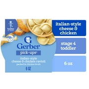 Gerber Toddler Food Baby Food, Italian-Style Chicken and Cheese Ravioli, 6 Ounce