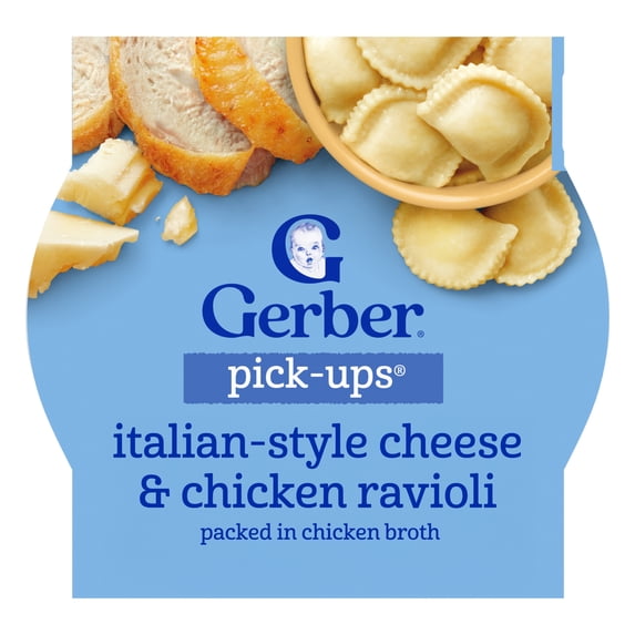 Gerber Mealtime for Toddler Pick-Ups - Italian-Style Cheese & Chicken Ravioli, 6 oz