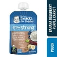 thumbnail image 1 of Gerber Toddler Food, Banana Blueberry Purple Carrot Greek Yogurt Mixed Grains, 3.5 oz Pouch, 1 of 9