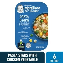 Gerber Toddler Food, Pasta Stars with Chicken and Vegetables Meal, 6 oz Tray