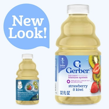 Gerber Fruit Splashers Toddler Juice Strawberry Kiwi, 32 fl oz Bottle