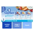 thumbnail interactive-video image 1 of Gerber Fruit & Yogurt, Toddler Food Variety Pack, 3.5 oz Pouches (9 Pack), 1 of 16
