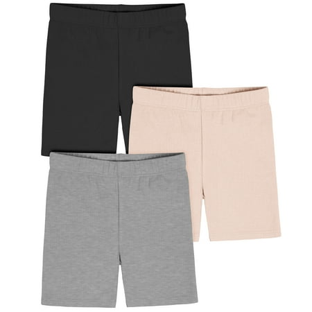 Gerber Toddler Girl Bike Shorts, 3-Pack, Sizes 2T-5T