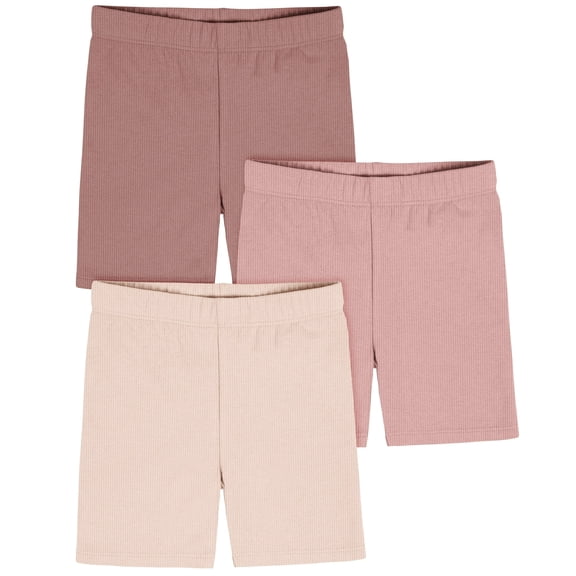 Gerber Toddler Girl Bike Shorts, 3-Pack, Sizes 2T-5T