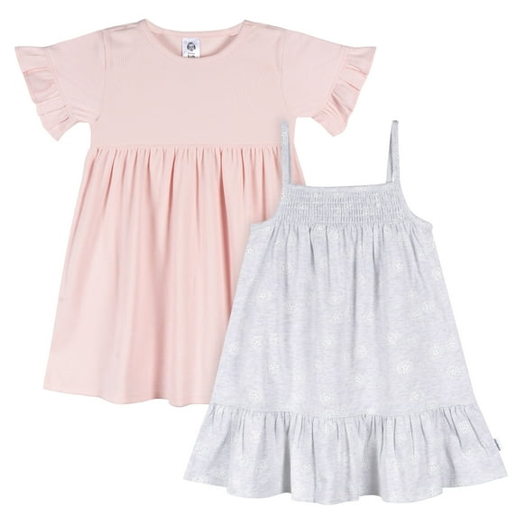 Gerber Toddler Girl Dresses, 2-Pack, Sizes 2T-5T