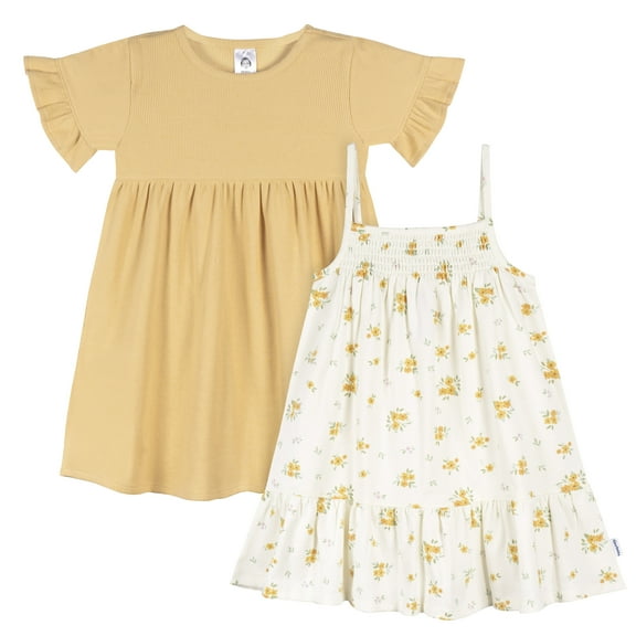 Gerber Toddler Girl Dresses, 2-Pack, Sizes 2T-5T