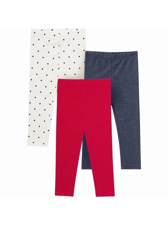 Toddler Girl Jeggins Red 3-Pack, Sizes 2-5T