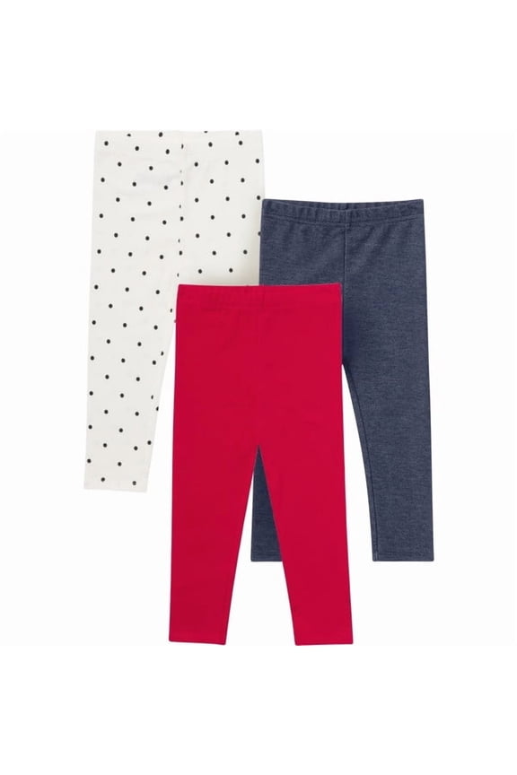 Toddler Girl Jeggins Red 3-Pack, Sizes 2-5T