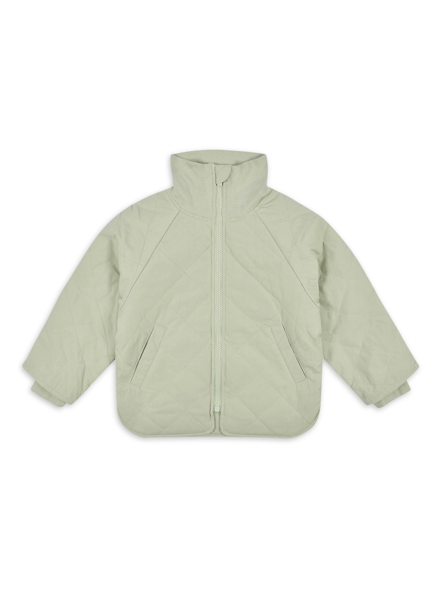 Gerber Toddler Girl Quilted Jacket with Knit Collar Sizes 12M 5T