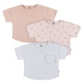 thumbnail image 1 of Gerber Toddler Girl Ruffle Sleeves T-Shirt, 3-Pack, Sizes 12 Months - 5T, 1 of 8
