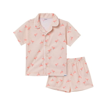 Gerber Toddler Girl Short Sleeve Top and Short Pajama Set, 2-Piece, Sizes 12 Months - 5T