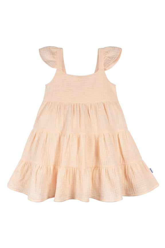 Toddler Girl Shoulder Ruffles Gauze Dress, Sizes 2T-5T