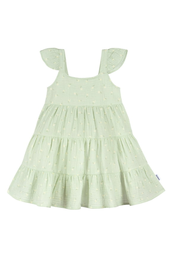 Toddler Girl Shoulder Ruffles Gauze Dress, Sizes 2T-5T